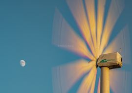 Wind Turbine and the Moon