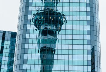Reflection of Sky Tower, Auckland