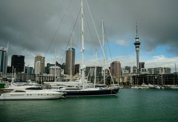 Skyline from Viaduct Harbour, Auckland