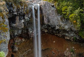 Mangawhero Falls and Ruapehu Mountain